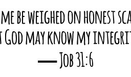 Honesty and Trust…